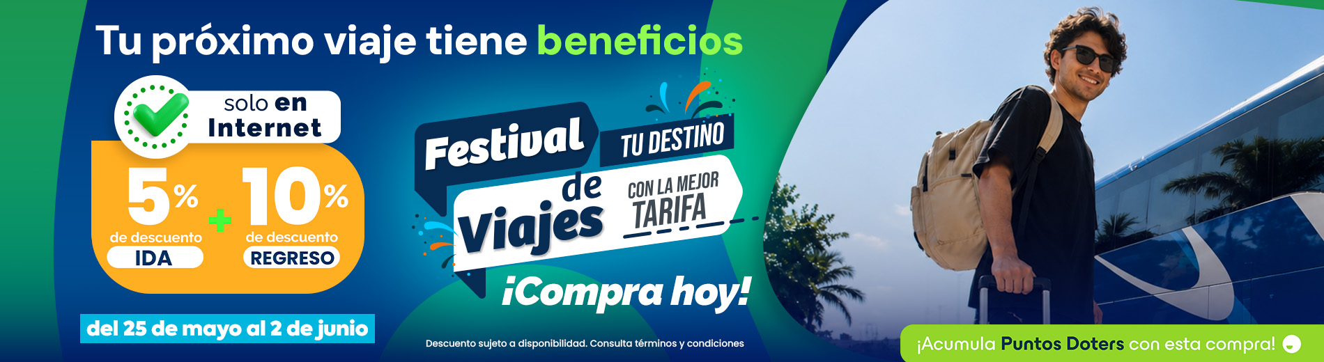 Anticipa tu compra con viajero anticipado y obten hasta 30% de descuento con Autovías