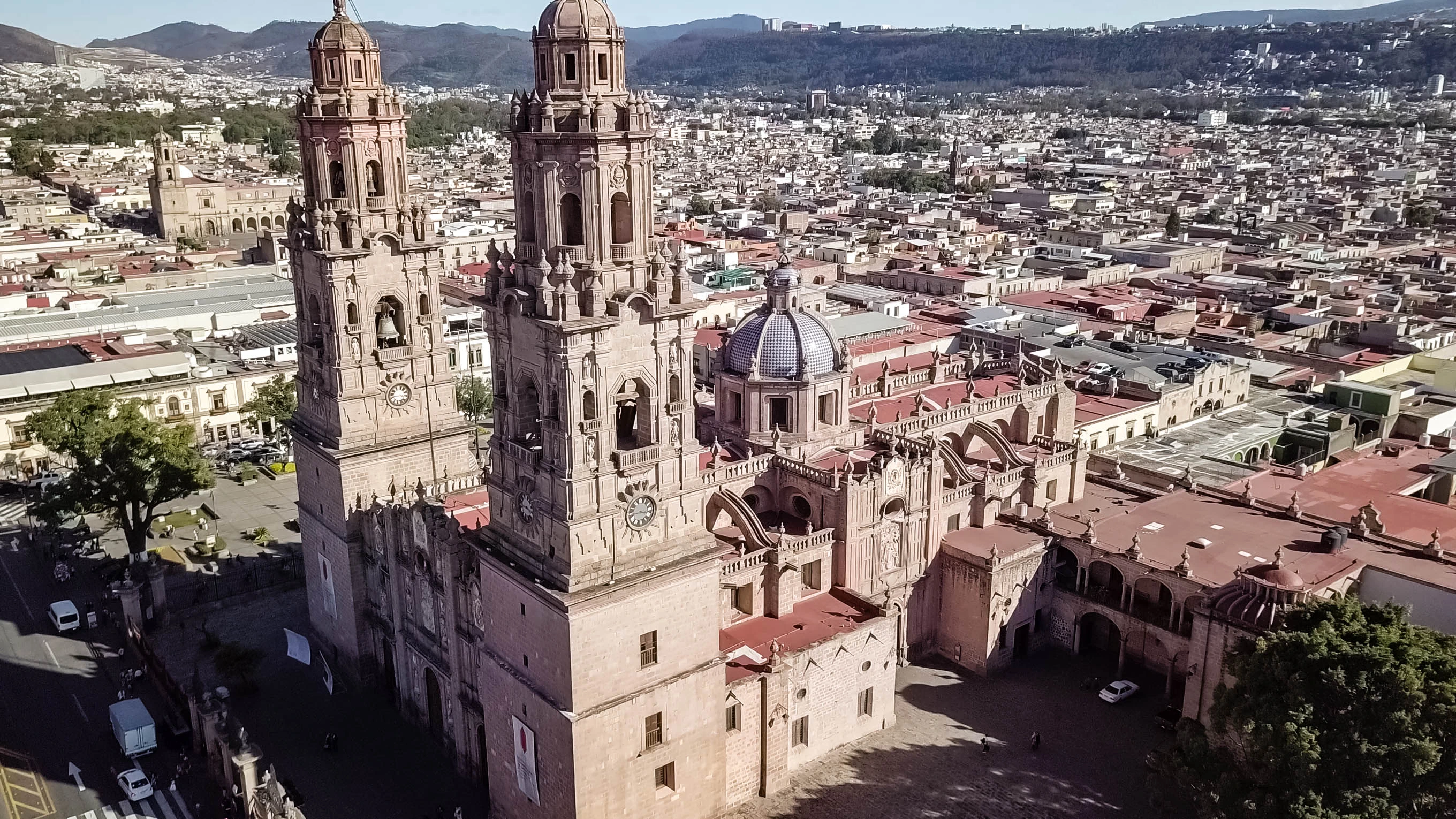 Vista de la Catedral de Morelia