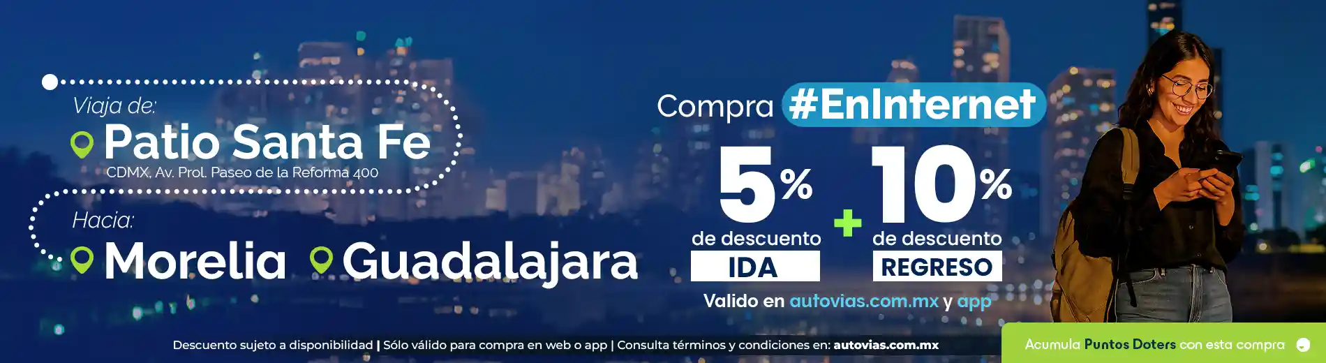 Viaja de Patio Santa Fe hacia Morelia y Guadalajara con Autovias