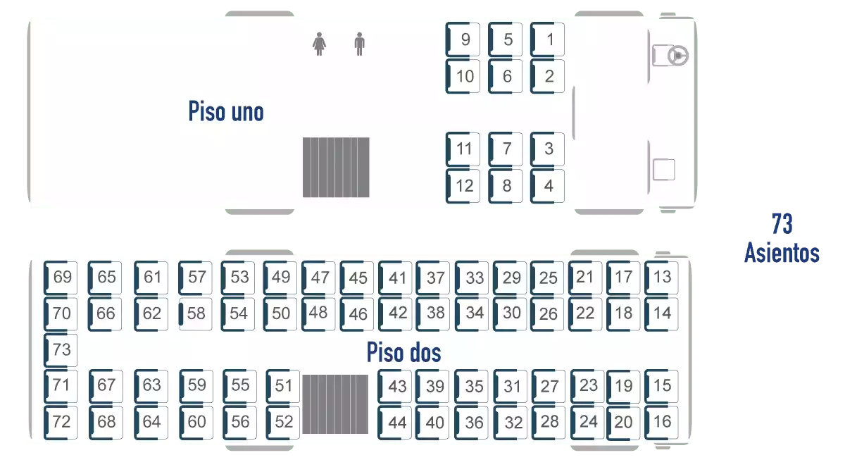 Viaja en Autobús 73 asientos