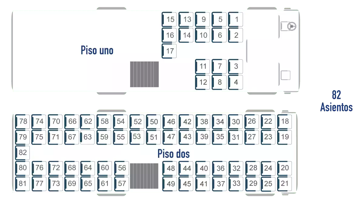 Viaja en Autobús 82 asientos