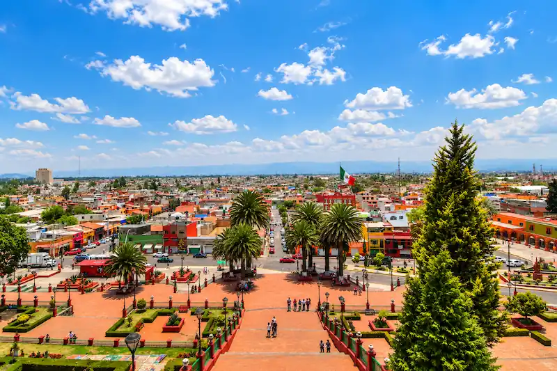 Centro tradicional y artesanías de Metepec en el Estado de México
