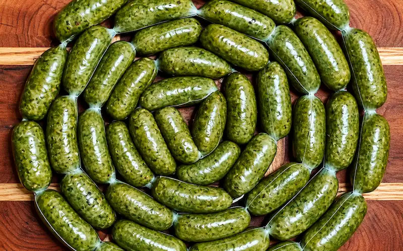 Chorizo verde tradicional del Valle de Toluca